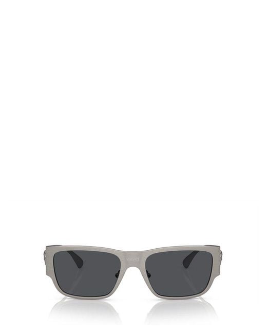 Versace Gray Square Frame Sunglasses for men