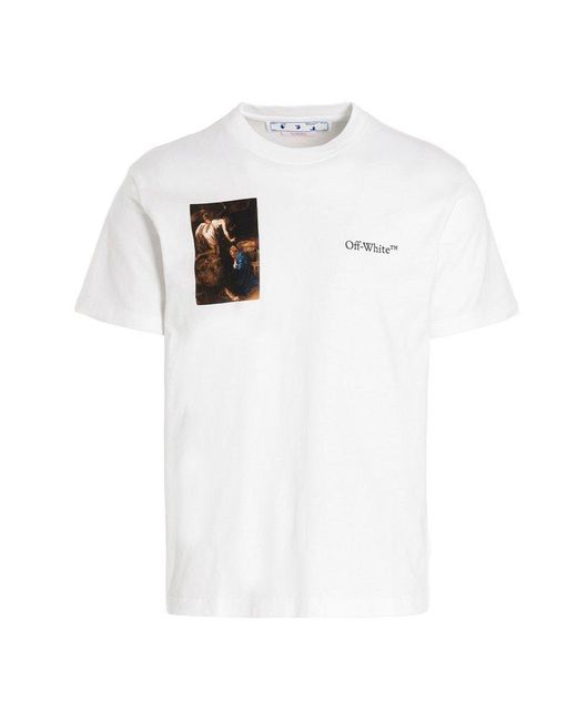 Off-White c/o Virgil Abloh Logo Print White T-shirt for Men