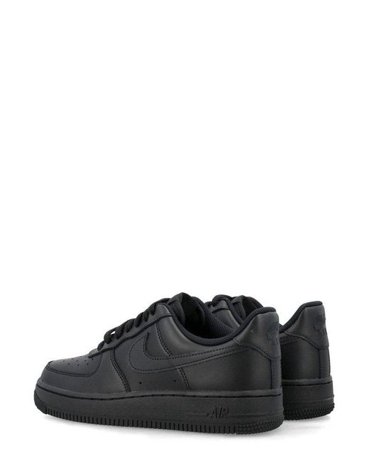 Nike Black Air Force 1 '07 Lace-Up Sneakers