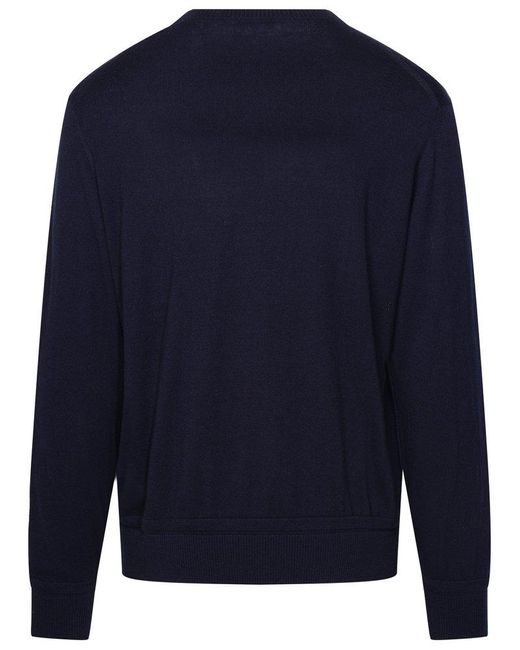 Etro Blue Cotton Blend Sweater for men