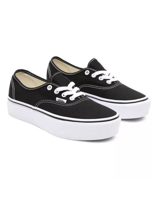 all black authentic platform vans