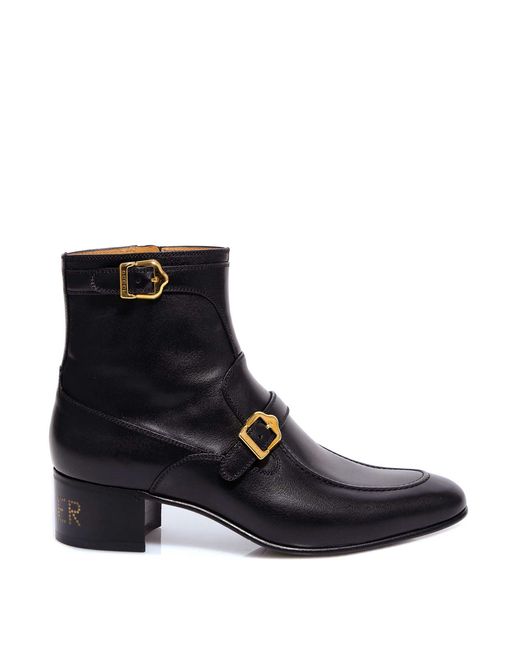 Leather boots Gucci Black size 11 UK in Leather - 25582707