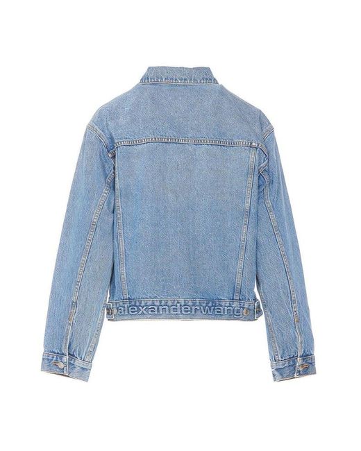 Alexander Wang Blue Oversize Trucker Jacket