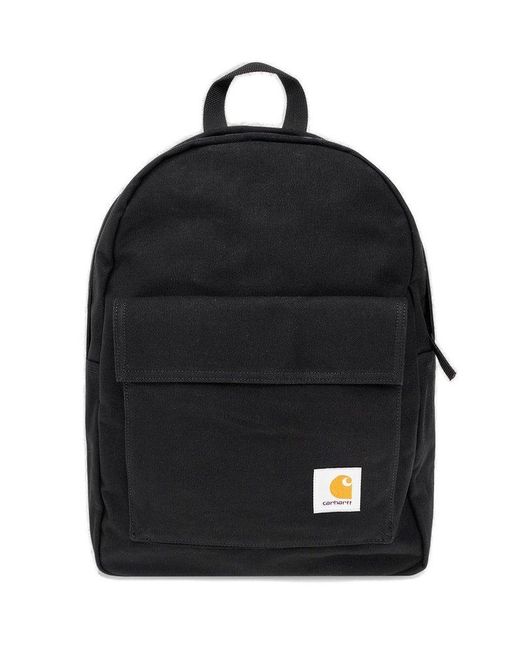Carhartt WIP Black Dawn Logo Patch Zipped Backpack for men