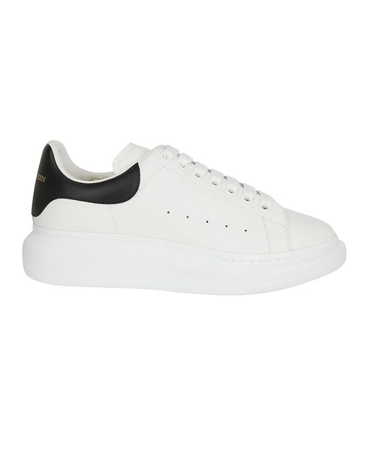 Alexander McQueen Leather Oversized Sneakers in White for Men - Lyst