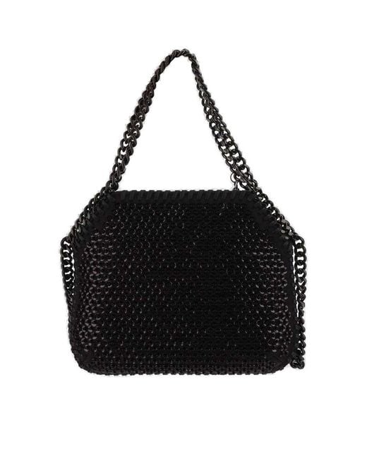 Stella McCartney Black Falabella Chain-linked Embellished Mini Tote Bag