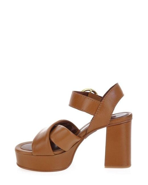 See By Chloé Brown Lyna Platform Sandals