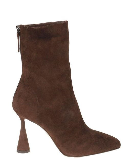 Aquazzura Brown Amore High Heeled Ankle Boots