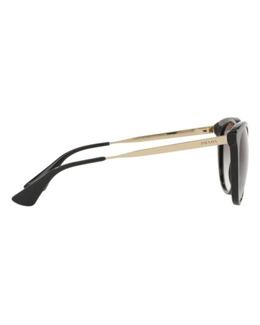 Prada Black Round Frame Sunglasses