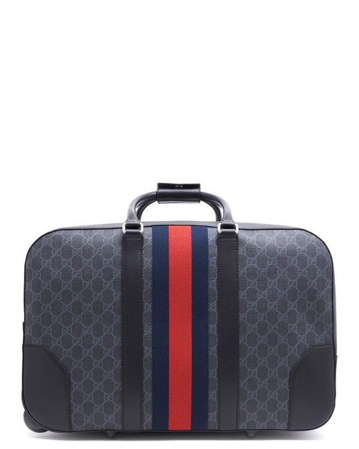 Gucci Black Soft GG Supreme Carry-on Duffle With Wheels for men
