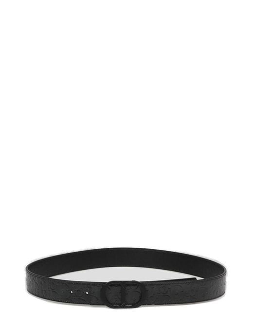Dior Black Logo Plaque Belt for men