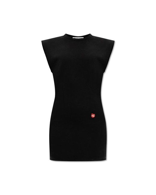 T By Alexander Wang Black Cotton Dress By