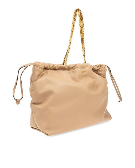 Moschino Natural Leather Shopper Bag,