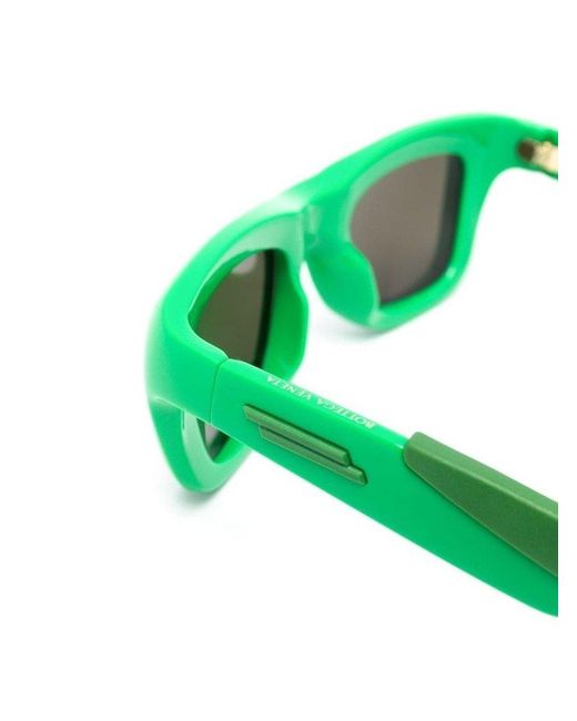 Bottega Veneta Green Square Frame Sunglasses for men