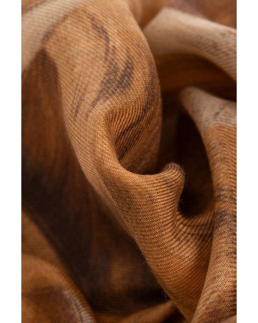 Givenchy Brown Scarf With Print, for men