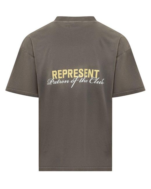 Represent Patron Of The Club T-Shirt in Grey for Men | Lyst