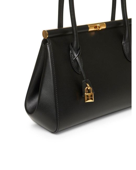 Dolce & Gabbana Black Marlene Turn-Lock Fastened Handbag