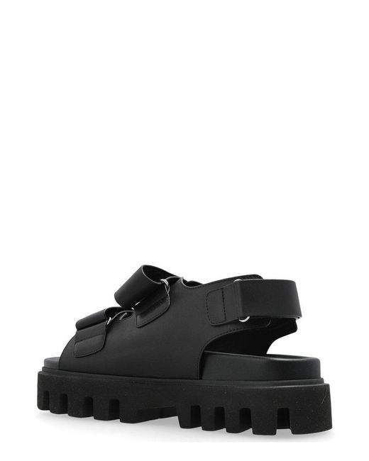 Alexander McQueen Black Parachute Leather Sandals for men