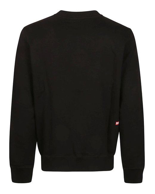 DIESEL Black S-Ginn N1 Sweatshirt for men