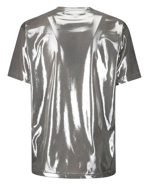 Junya Watanabe Gray Ladies Metallic Effect Crewneck T-Shirt