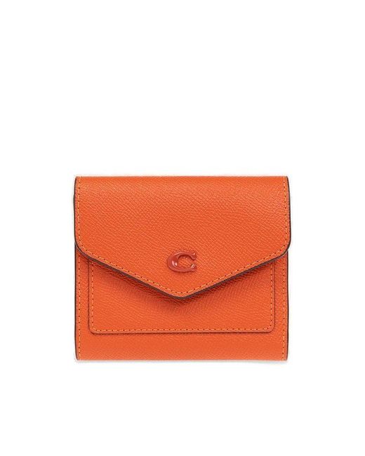 COACH Orange Wallet With Logo