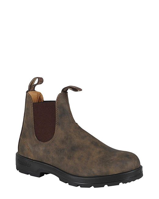 Blundstone Brown Round-Toe Ankle Boots for men