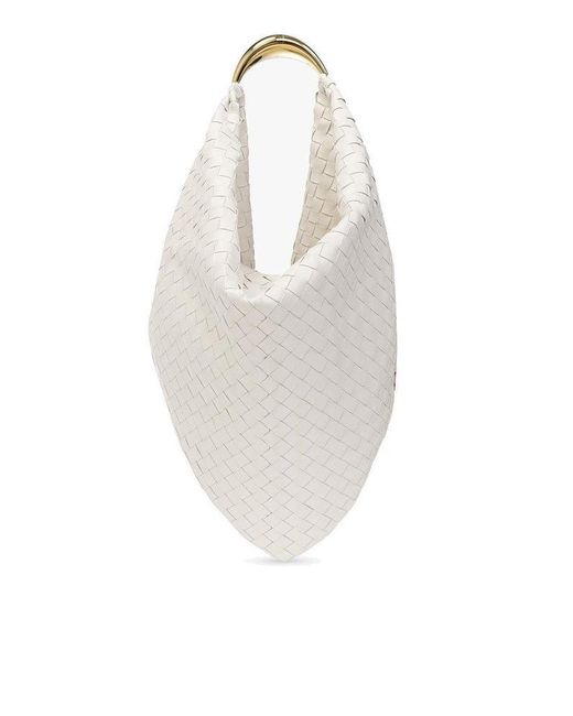 Bottega Veneta White ‘Foulard’ Shoulder Bag