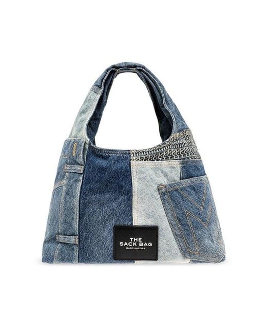 Marc Jacobs Blue The Sack Panelled Denim Shoulder Bag
