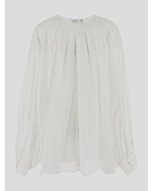 THE LATEST White Button-Up Long Sleeve Top