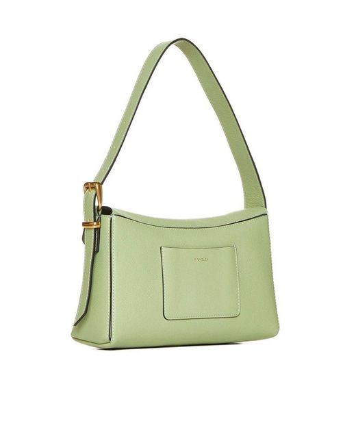 Wandler Green Oscar Leather Baguette Bag
