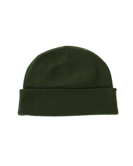 Fred Perry Green Logo Embroidered Knitted Beanie for men
