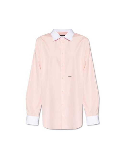 DSquared² Pink Cotton Shirt