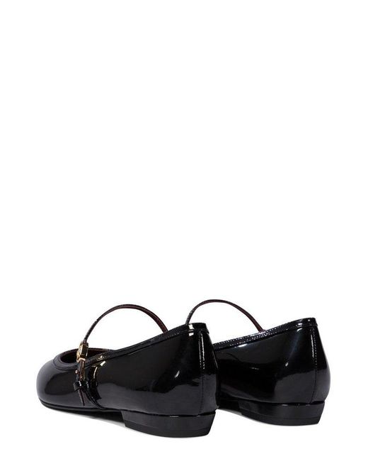 Tory Burch Black Double T Buckle Mary Jane Shoes