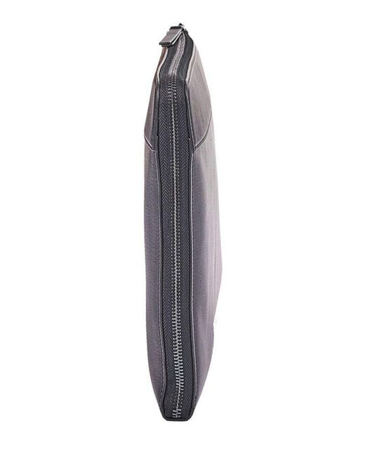 Paul Smith Gray Zipped Laptop Bag for men