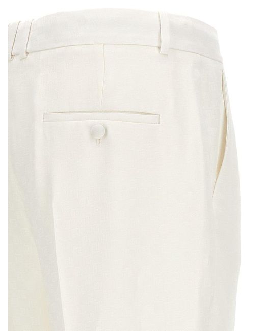Balmain White Monogramma Pants for men