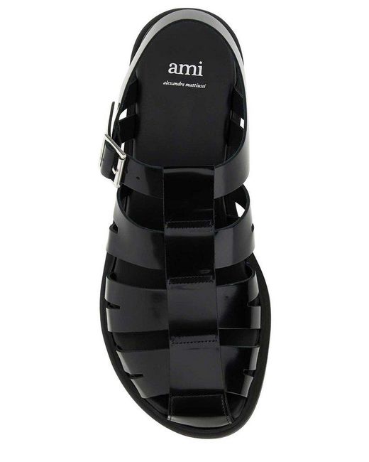 AMI Black Ami Sandals