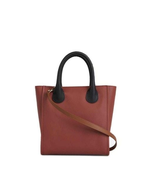 Chloé Joyce Small Tote Bag in Red | Lyst