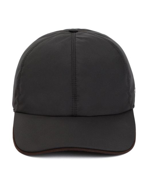 Zegna Black Technical Nylon Baseball Cap Hat for men
