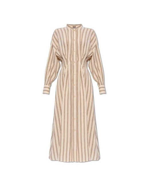Max Mara Natural 'yole' Striped Dress
