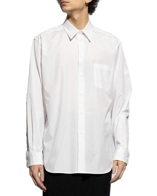 Yohji Yamamoto White Loose-fitting Shirt, for men