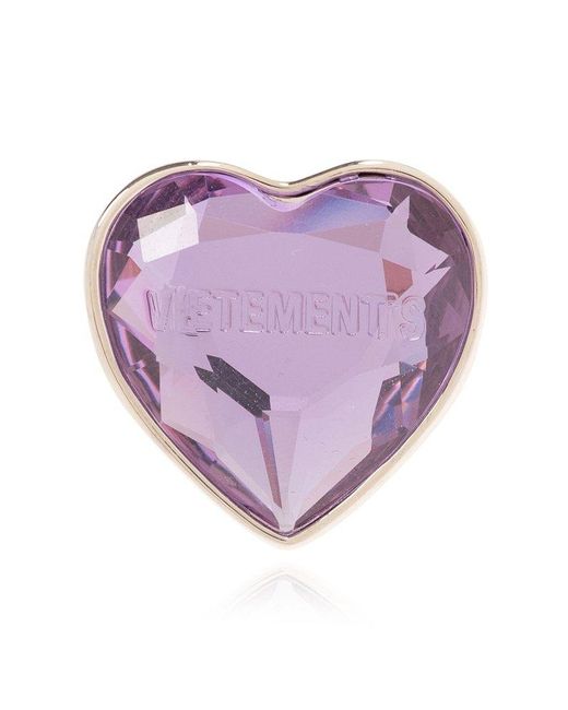 Vetements Purple Heart-shaped Ring,