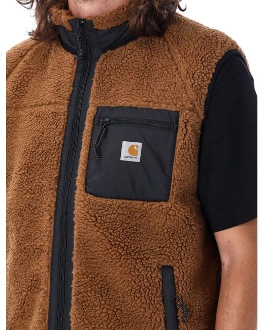 Carhartt Black Prentis Logo Patch Zipped Vest for men