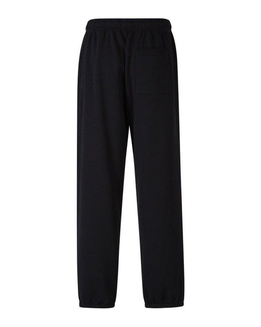 Acne Black Face Logo Patch Drawstring Pants for men