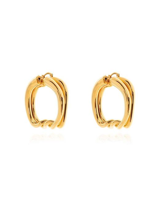 Jacquemus Metallic Brass Earrings 'nodi',