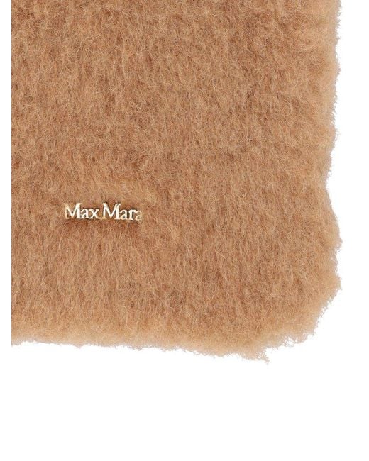 Max Mara White Logo Plaque Phone Holder