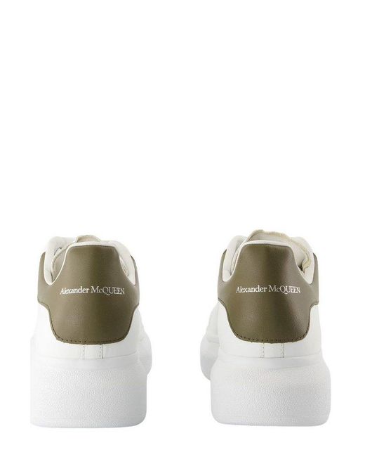 Alexander McQueen White Oversized Lace-Up Sneakers for men