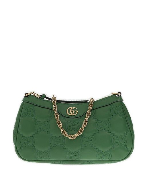 Gucci Green GG Matelasse Shoulder Bag