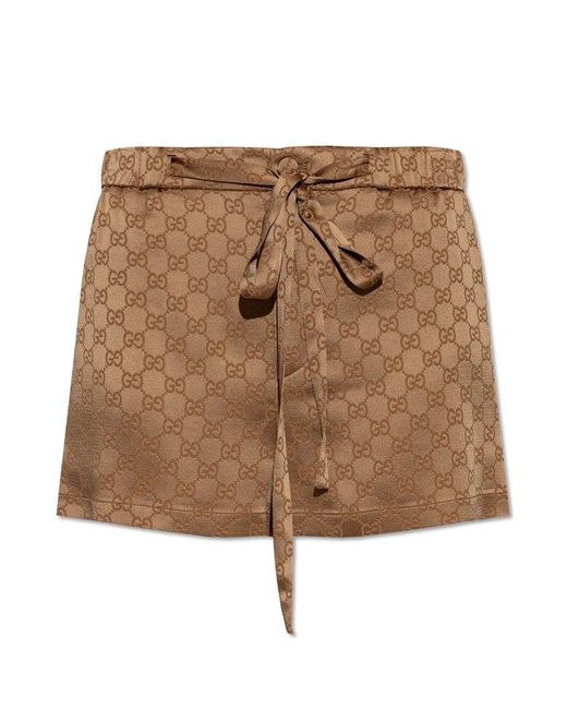 Gucci Brown Monogram Shorts