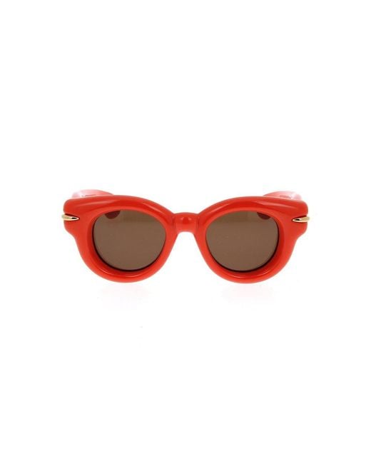 Loewe Red Round Frame Sunglasses