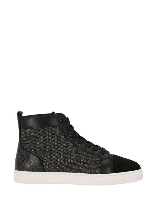Christian Louboutin Black High-Top Sneakers for men